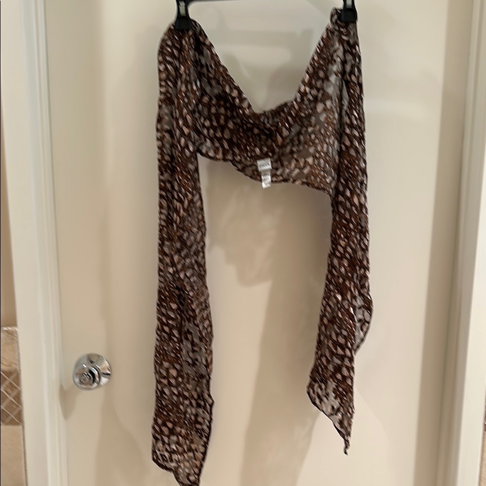 Chico's Animal Print Sheer Scarf